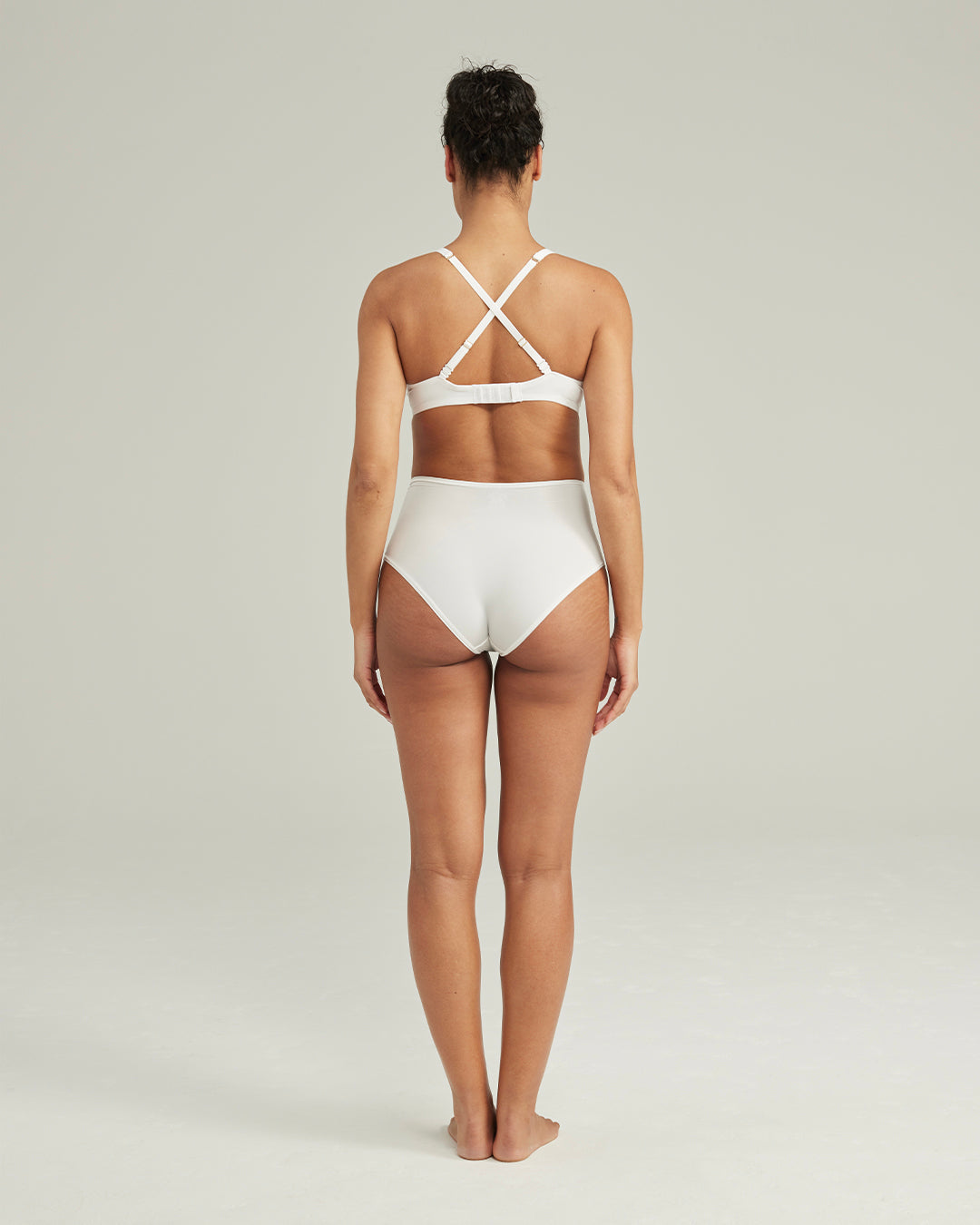 The Stretch High Waisted Brief Cotton White