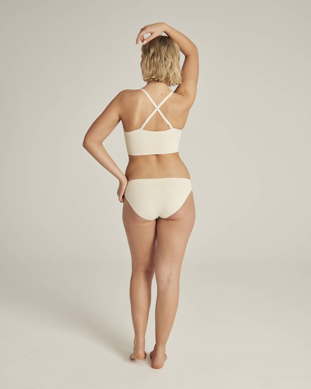 The Form Seamless Bralette 2 Pack - Oat & Black