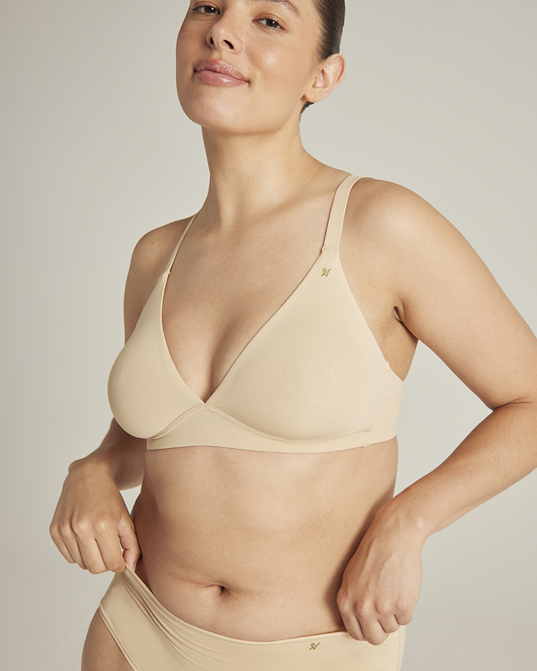 The Stretch Easy Does It Bralette - Bare 01