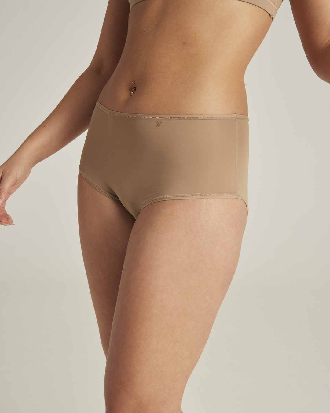 The Stretch High Waisted Brief - Bare 03