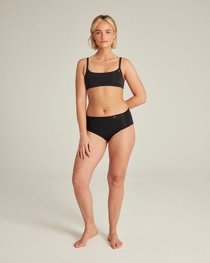 The Stretch High Waisted Brief - Black