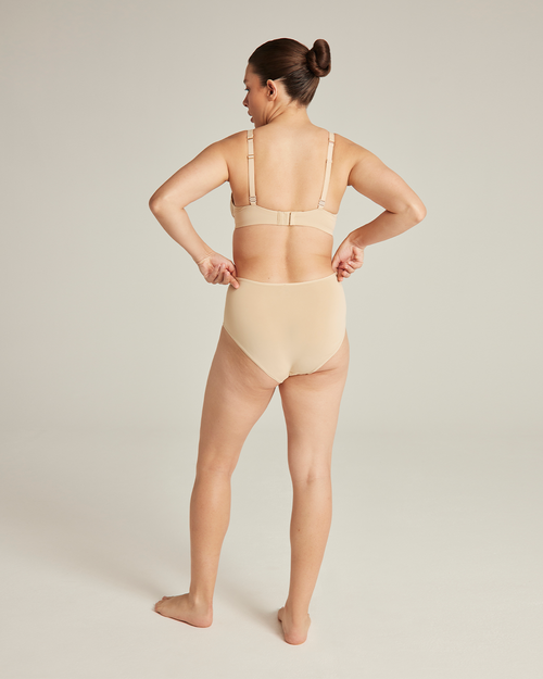 The Stretch High Waisted Brief - Bare 01