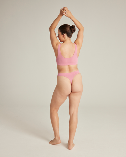 The TENCEL™ Seamless Crop Top- Rose Pink