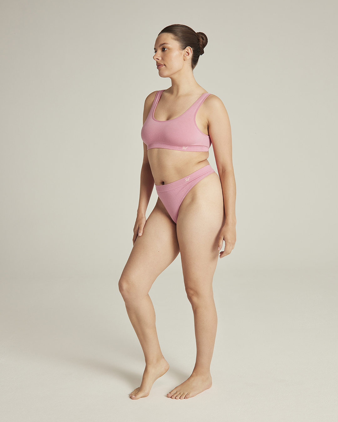 The TENCEL™ Seamless Crop Top- Rose Pink