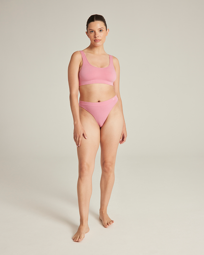 The TENCEL™ Seamless Crop Top- Rose Pink