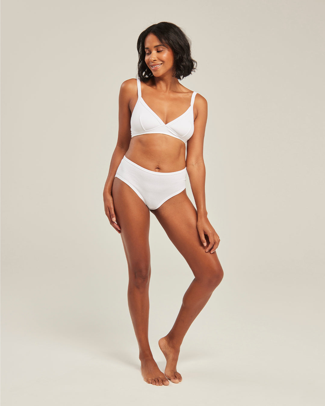 The Organic Cotton Easy Does It Bralette - Cotton White