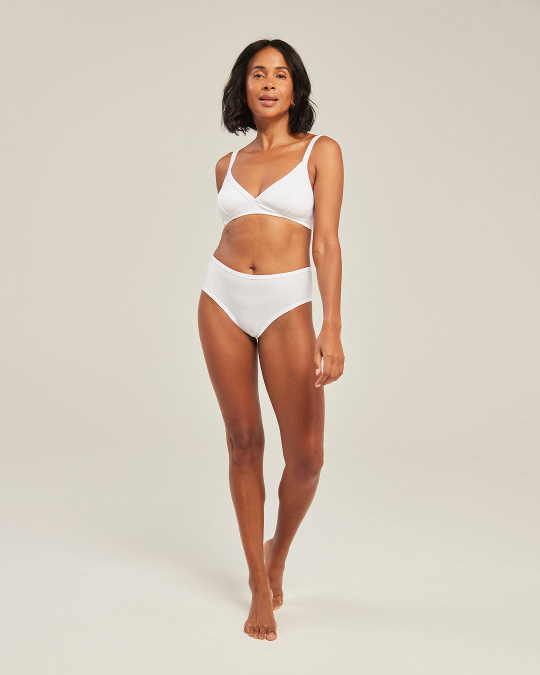 The Organic Cotton Easy Does It Bralette - Cotton White