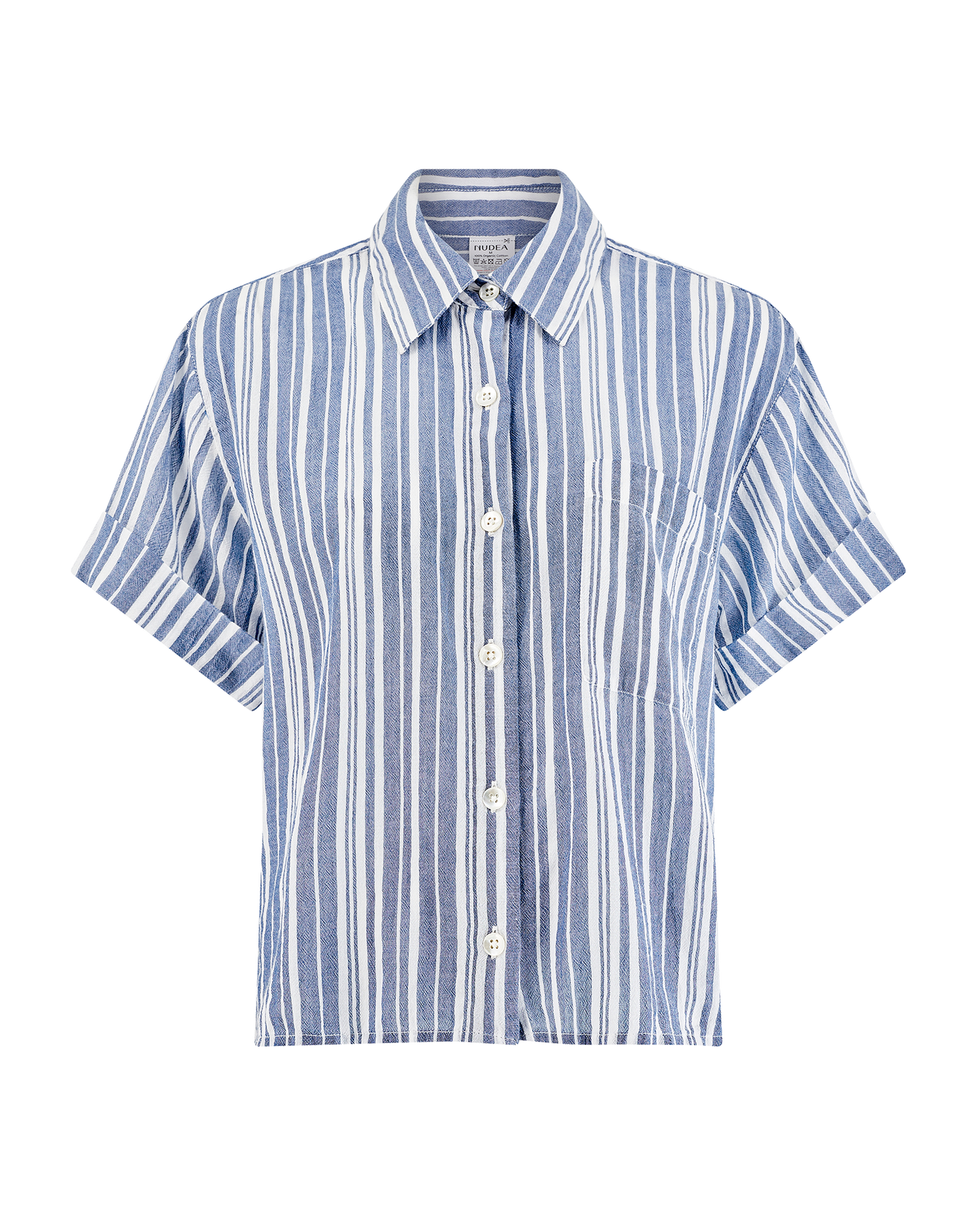 The Short Sleeve Shirt - French Navy Stripe