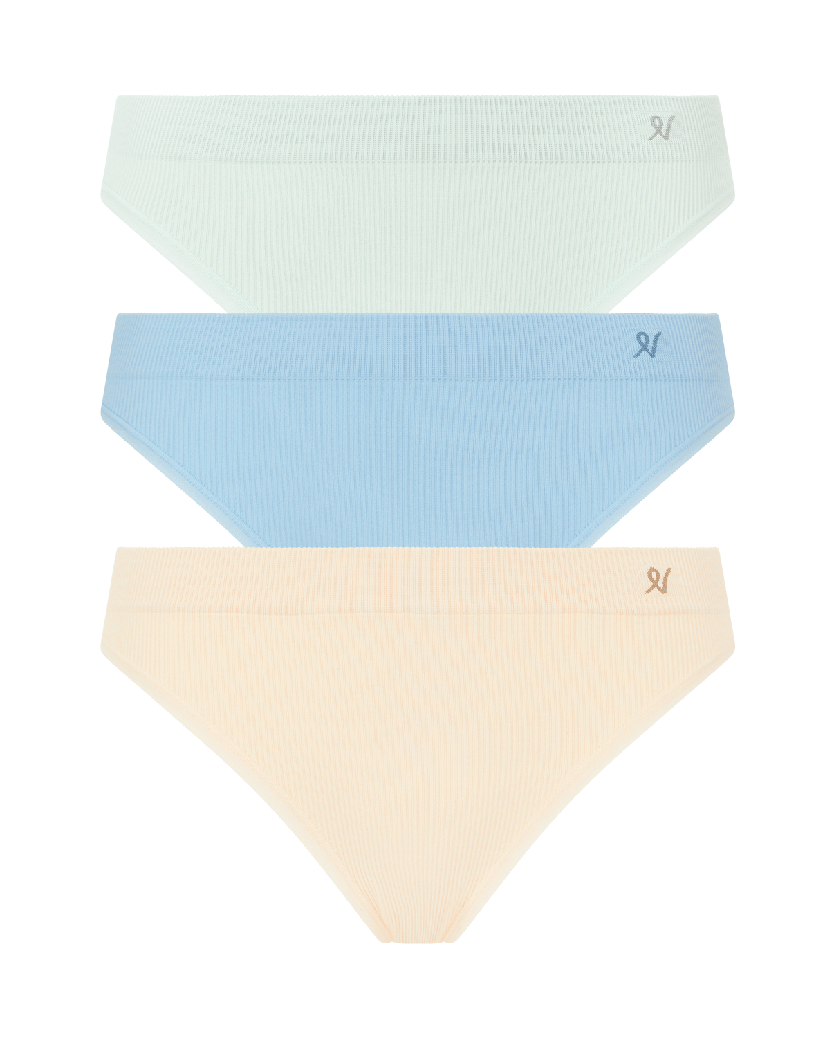 The Form Seamless Brief 3 Pack - Mint, Sky & Oat