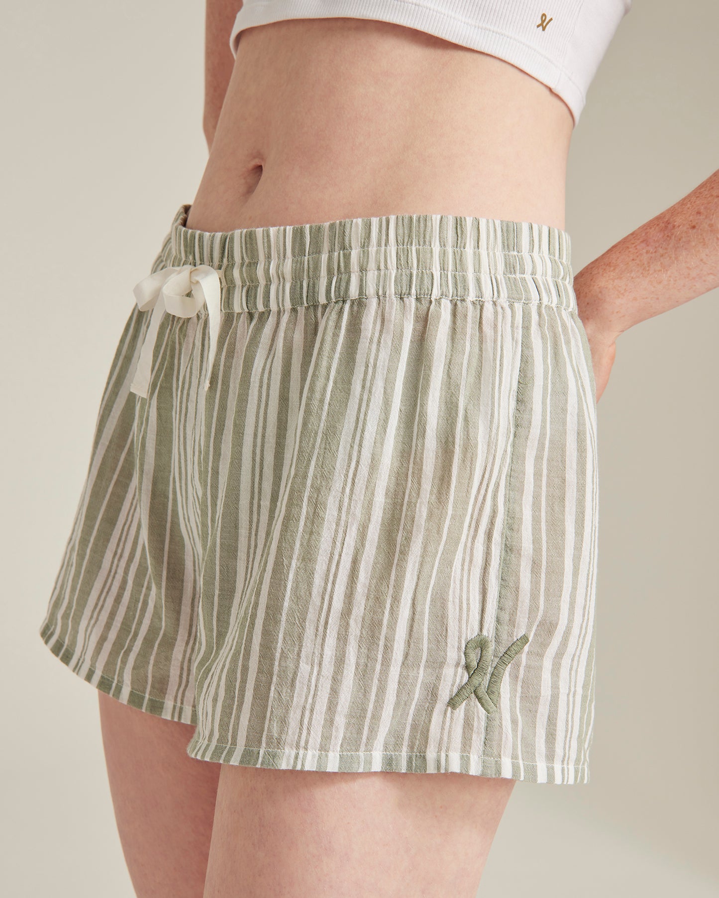 The Classic Boxer - Sage Stripe