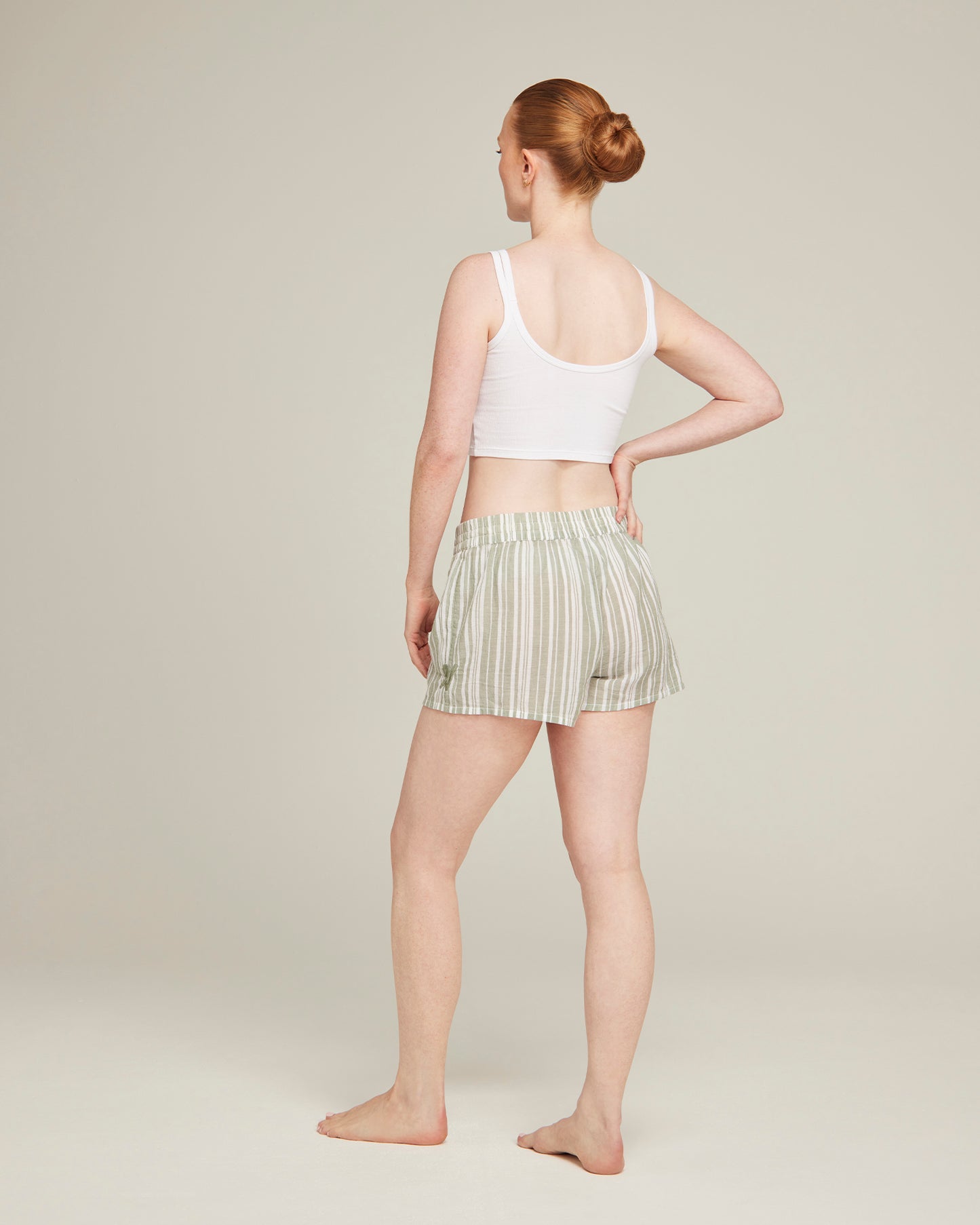 The Classic Boxer - Sage Stripe