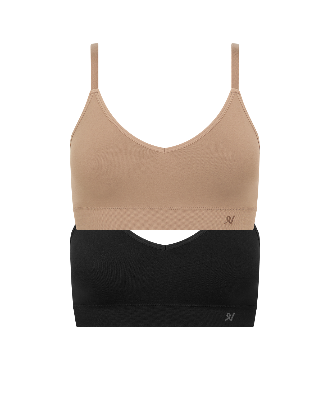 The Essentials Bralette 2 Pack - Black & Bare 03