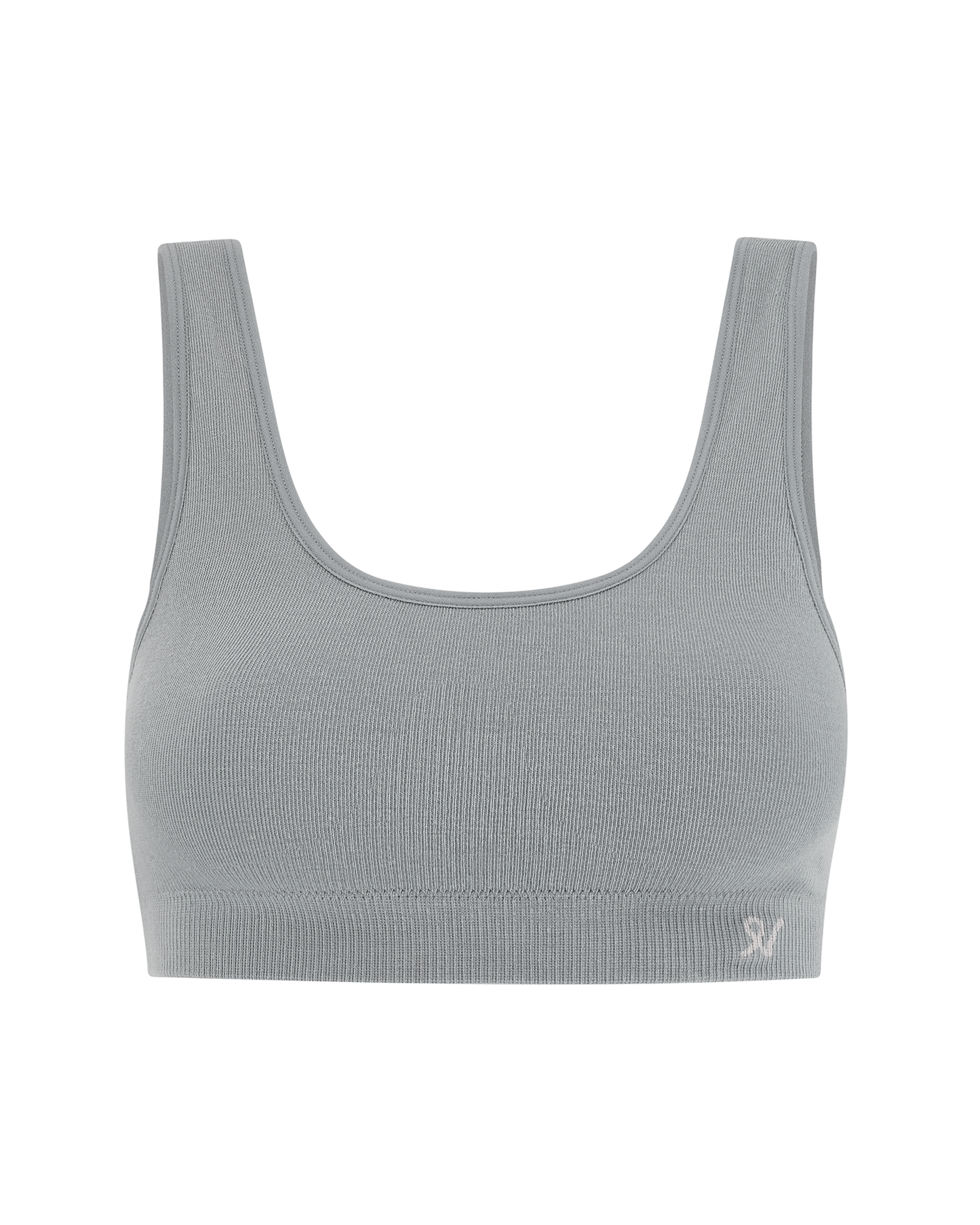 The TENCEL™ Seamless Crop Top - Storm Grey