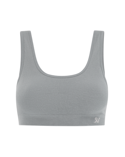 The TENCEL™ Seamless Crop Top - Storm Grey