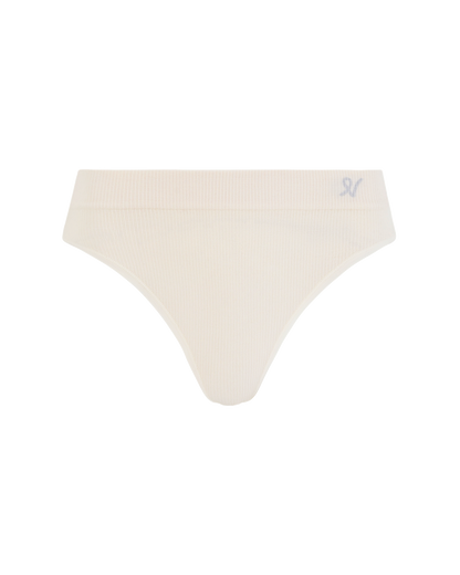 The TENCEL™ High Leg Brief - White Sand