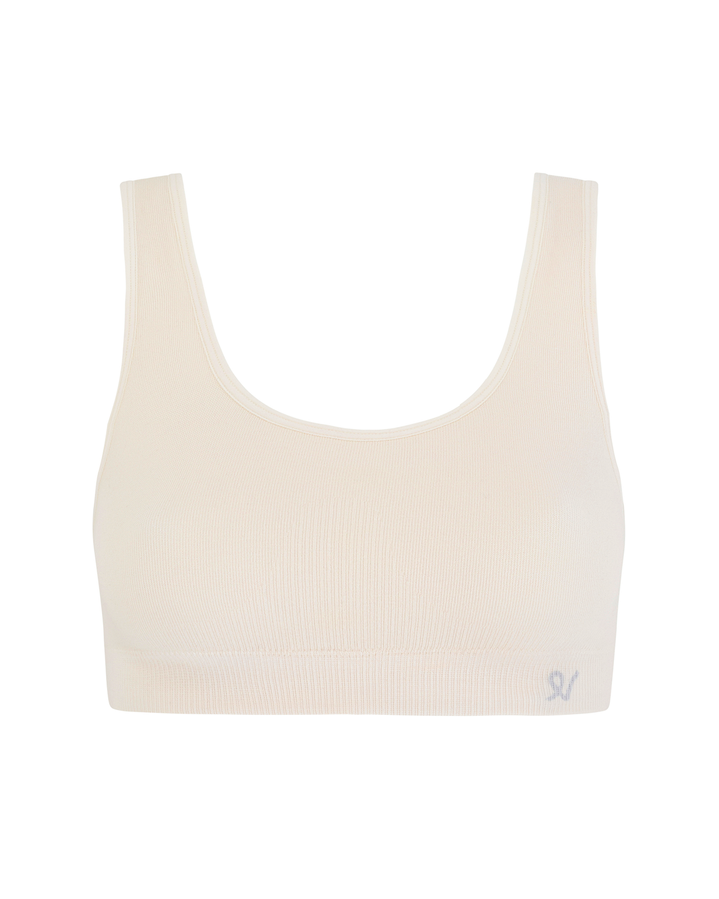 The TENCEL™ Seamless Crop Top - White Sand