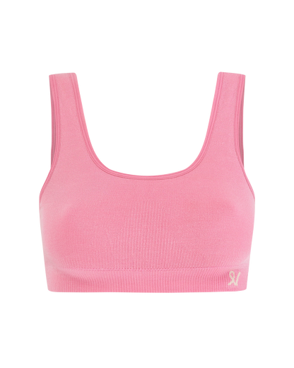 The TENCEL™ Seamless Crop Top- Rose Pink