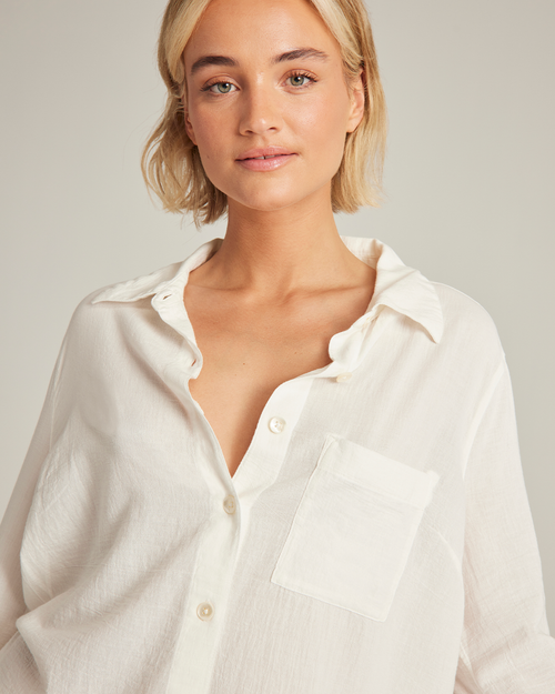 The Midi Shirt - Cotton White