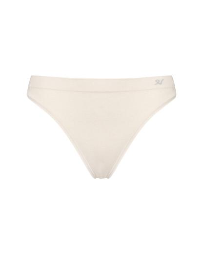 The TENCEL™ Seamless Thong - White Sand