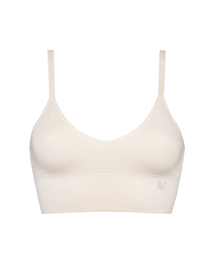 The TENCEL™ Seamless Bralette - White Sand