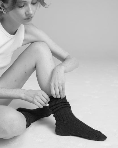 The Slouchy Socks - Slate Grey