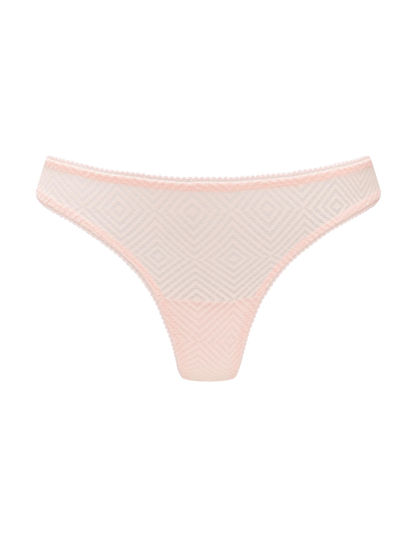 The Sheer Deco Barely There Thong 3 Pack - Blush Pink