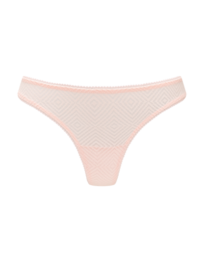 The Sheer Deco Barely There Thong 3 Pack - Blush Pink