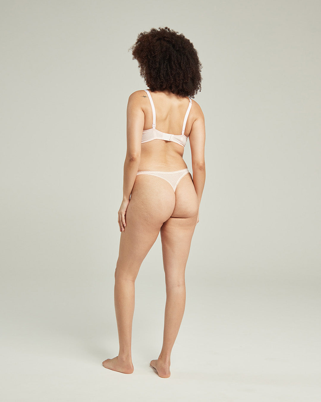 The Sheer Deco Barely There Thong 3 Pack - Blush Pink