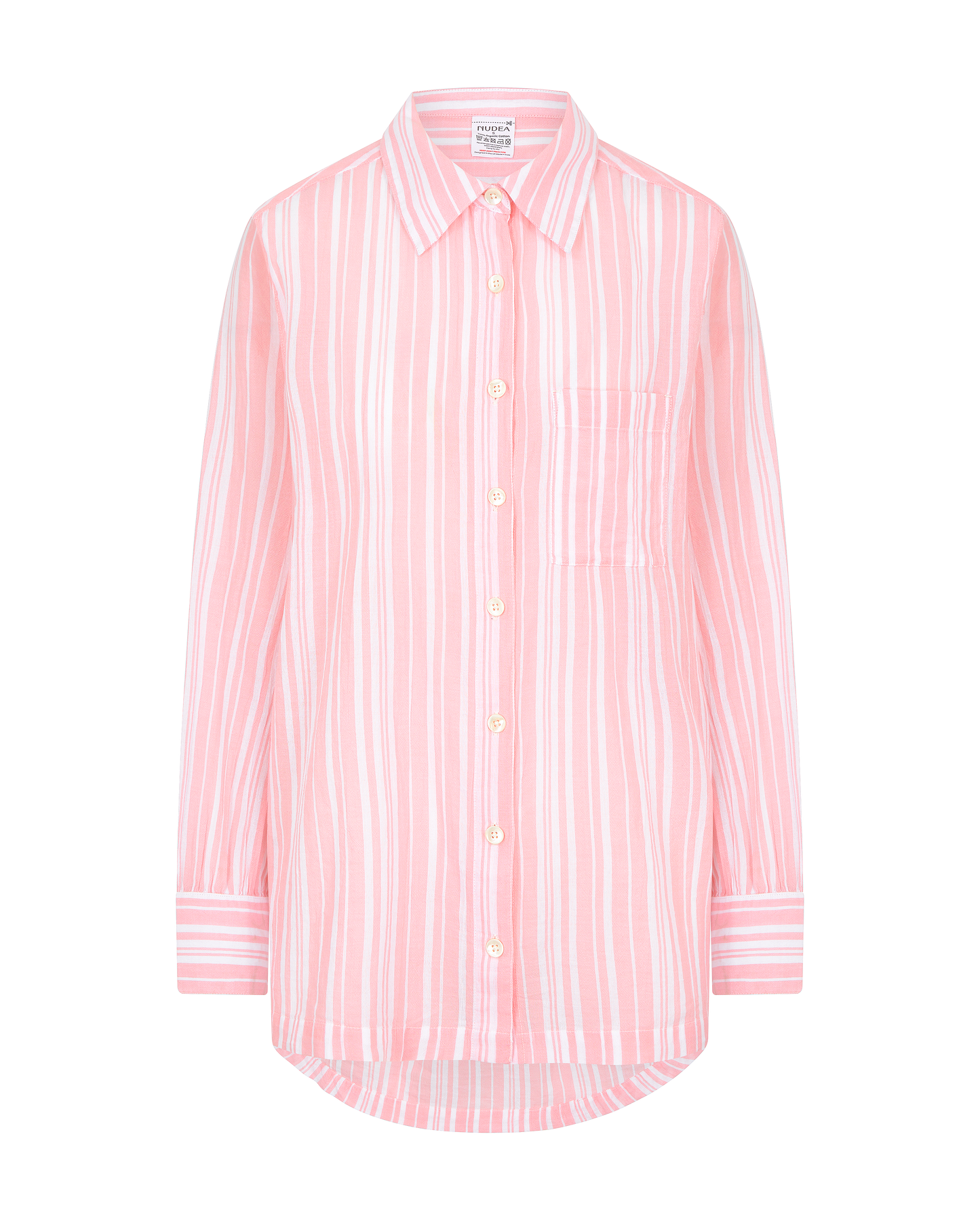 The Midi Shirt - Fondant Pink Stripe