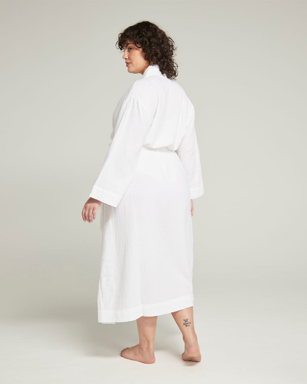 The Classic Belted Robe  - Cotton White