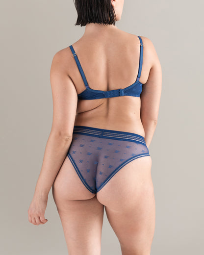 The Brazilian Brief Logo Mesh - French Navy