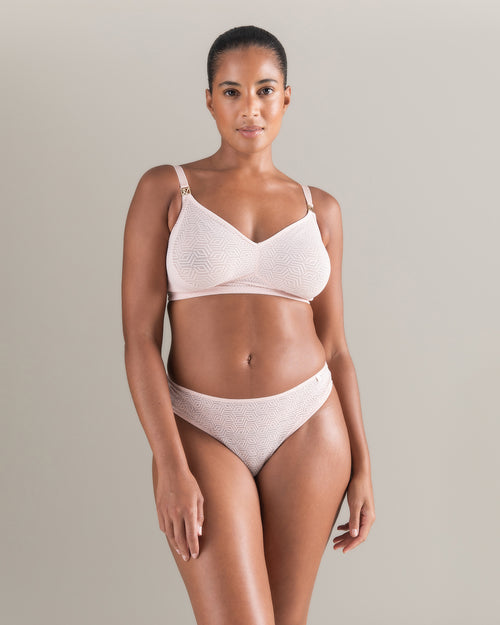 The Easy Does It F+ Bralette - Blush Pink
