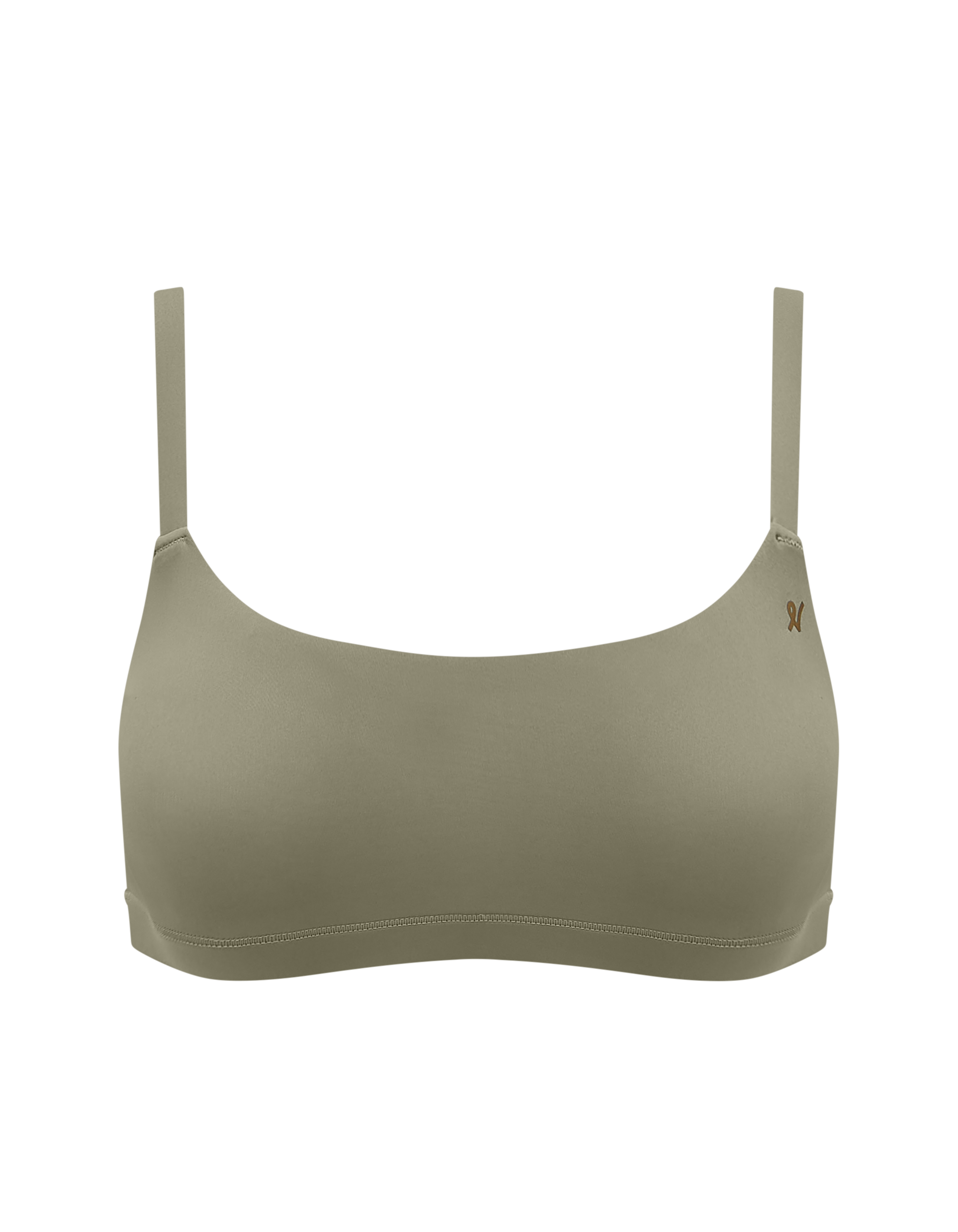 Scoop Neck Bralette Sage Green | Green Bralette | Nudea Underwear